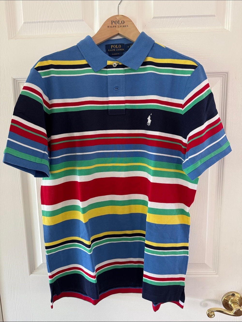 Polo by Ralph Lauren Men's Multi-Stripe Pique/Mesh Shirt